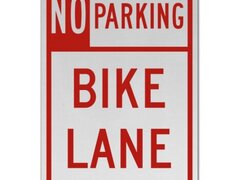 No Parking Bike Lane Sign